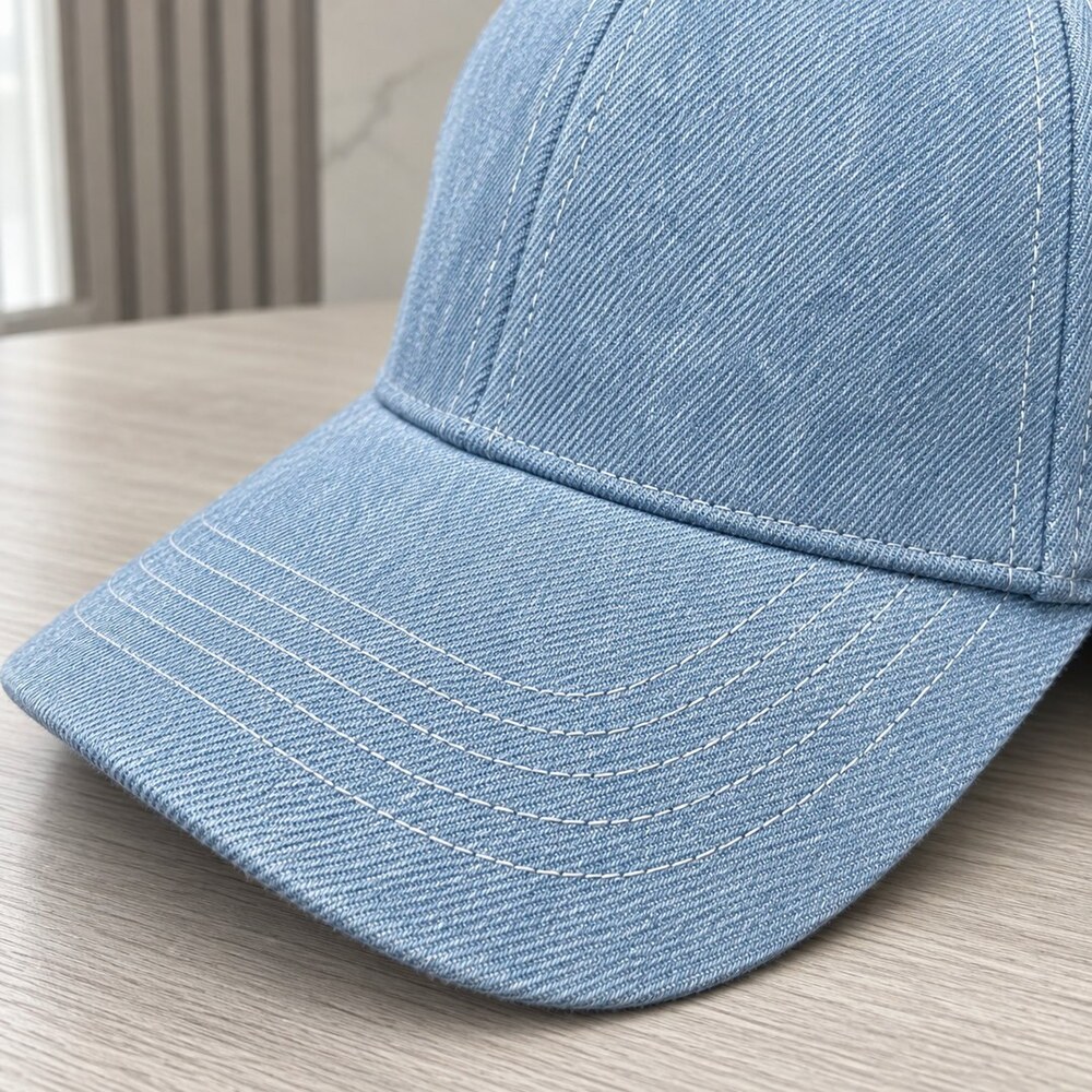 CELINE Light Wash Denim Baseball Cap - Picture 6 of 6